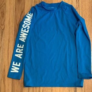 Rockets of Awesome - RashGuard - Blue/White - Boy’s Size 6/7 - Swimwear